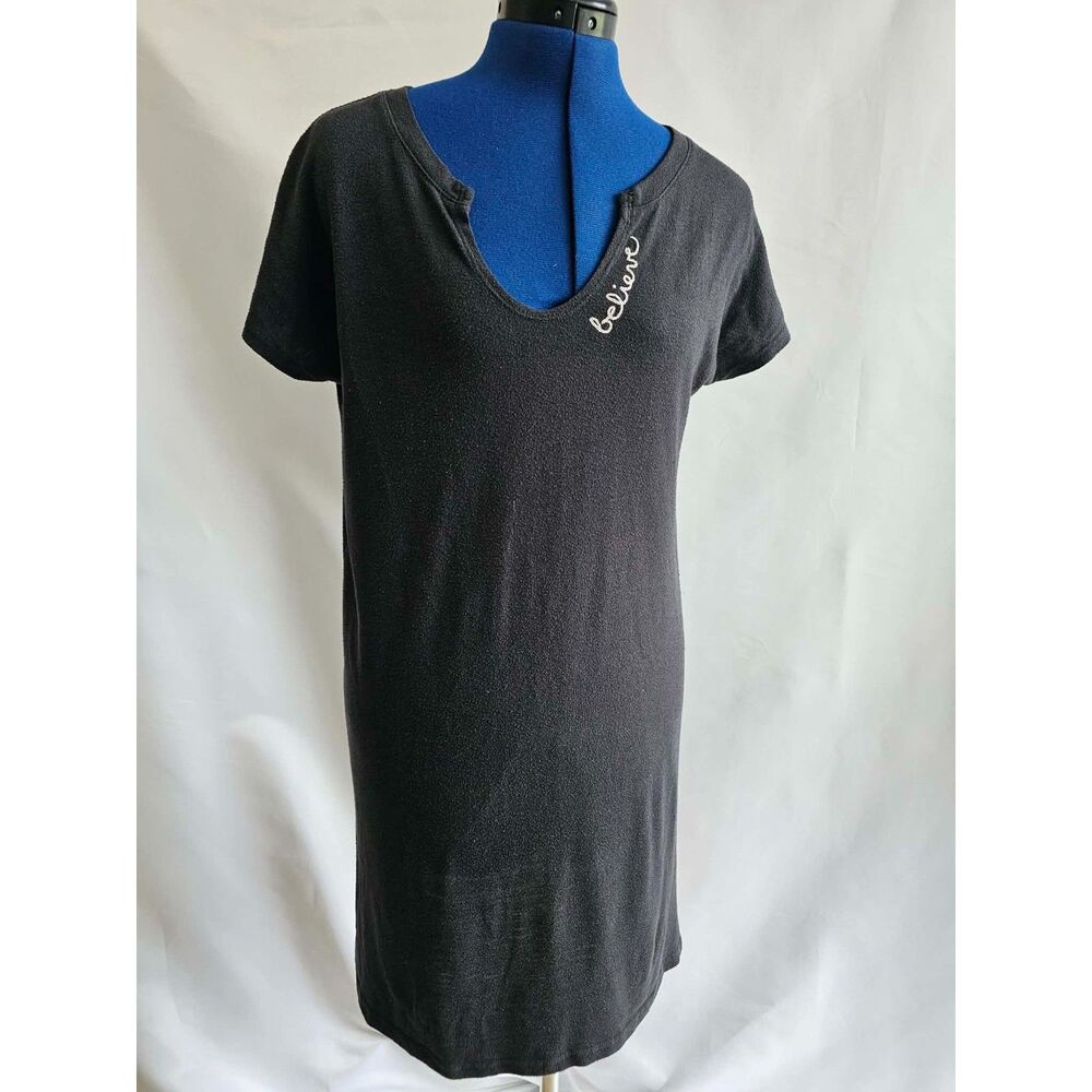 Disney x Junk Food Believe T-Shirt Dress Women’s M Black Mini Dress
